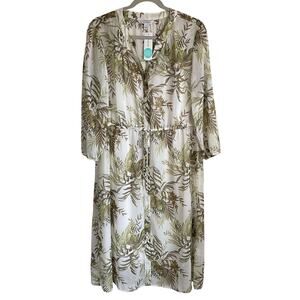 green emerald velvet dress 41 HAWTHORN Boho Maxi Dress Botanical Short Sleeve Casual Traveler Surplice main image 1